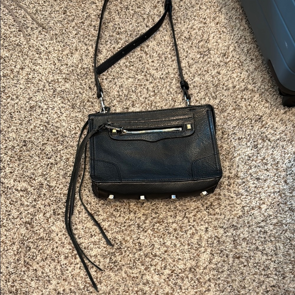 Rebecca Minkoff Avery Black Leather Crossbody Bag
